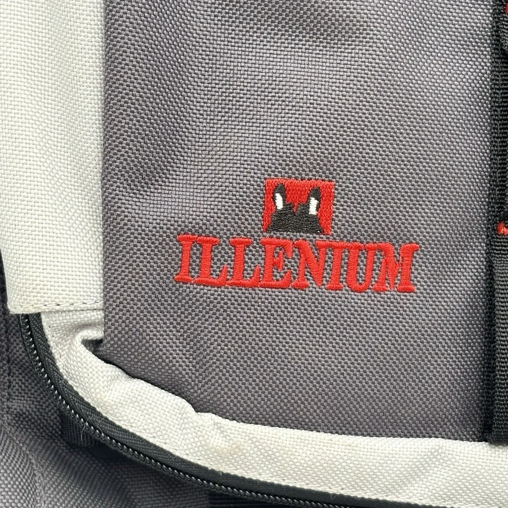 Illenium Hiking Backpack Gray Black Red Travel Camping Laptop Daypack